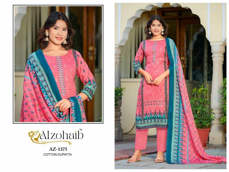 Alzohaib Az Farha catalog Chiffon Dupatta pakistani suits wholesale in pakistan