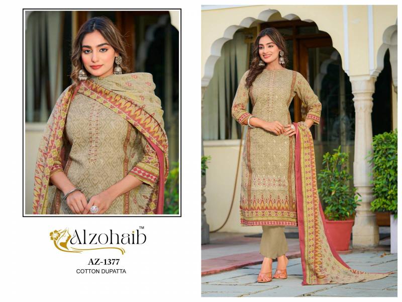 Alzohaib Az Farha catalog Chiffon Dupatta pakistani suits wholesale in pakistan