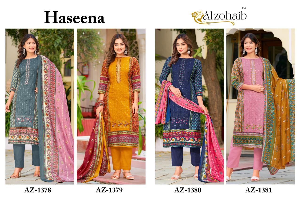 Alzohaib Az Haseena catalog Cotton Dupatta pakistani suits wholesale in pakistan