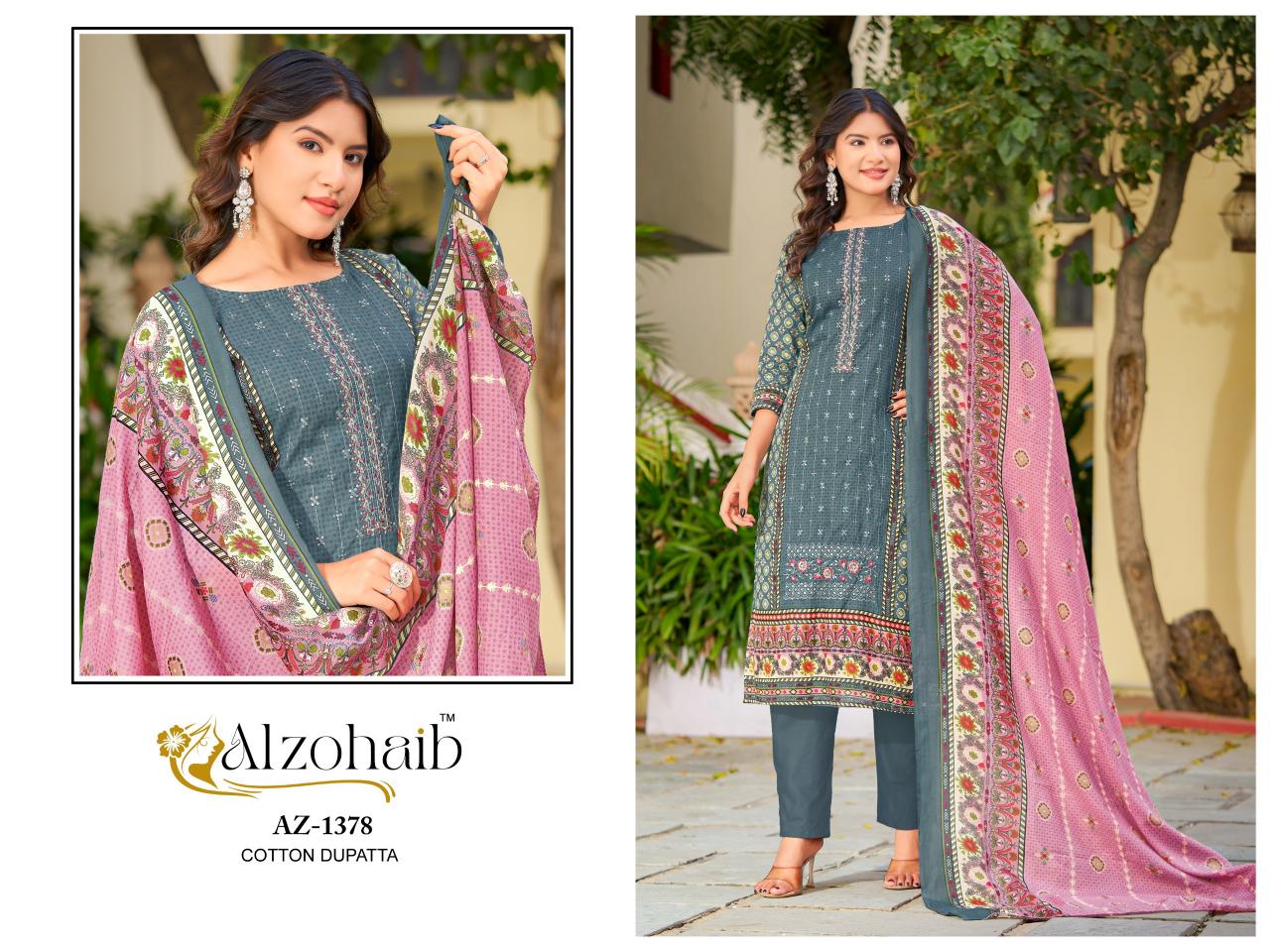 Alzohaib Az Haseena catalog Cotton Dupatta pakistani suits wholesale in pakistan