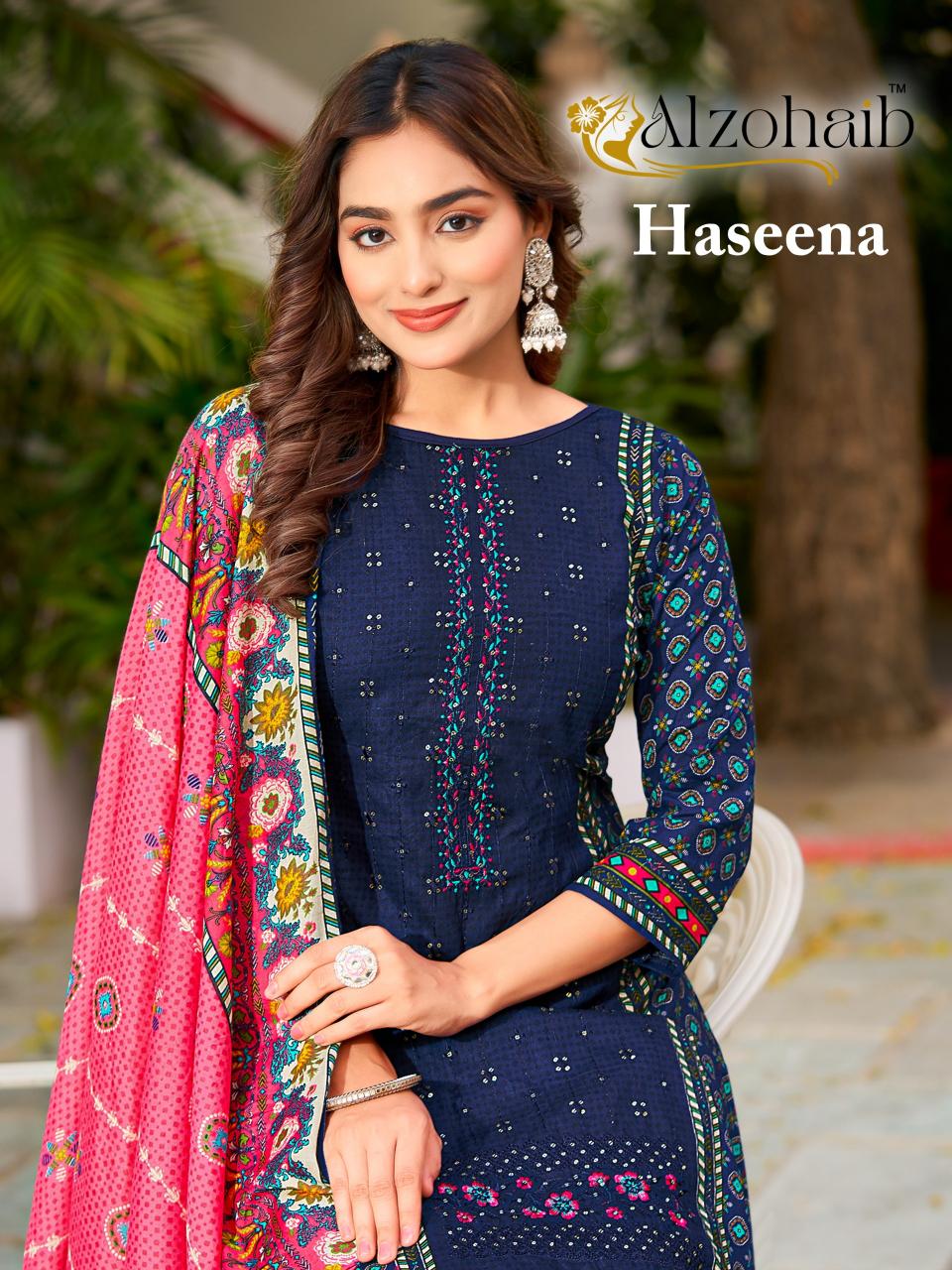 Alzohaib Az Haseena catalog Cotton Dupatta pakistani suits wholesale in pakistan