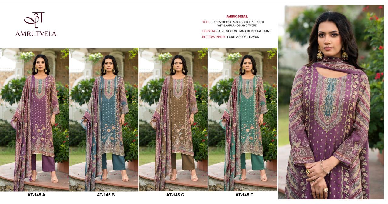 Amrutvela AT145 catalog pakistani suits wholesale india