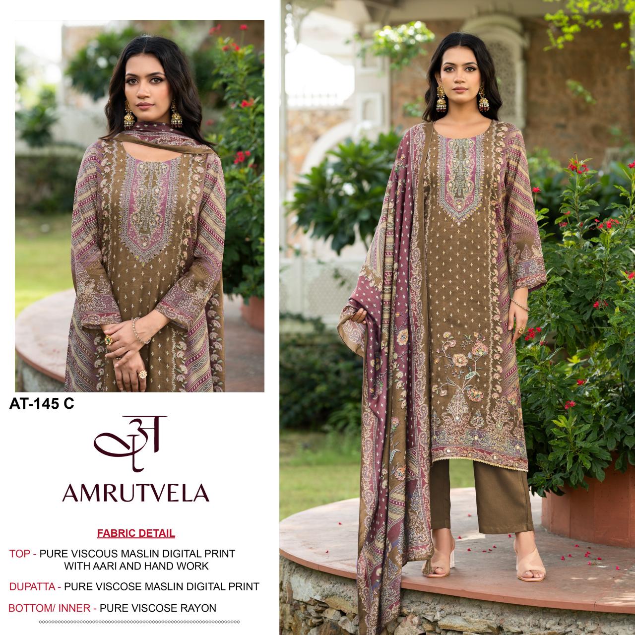 Amrutvela AT145 catalog pakistani suits wholesale india