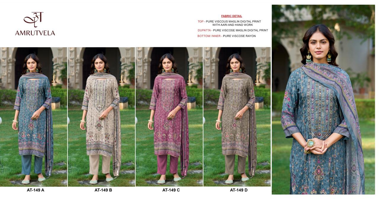 Amrutvela AT149 catalog pakistani ladies suit 2025