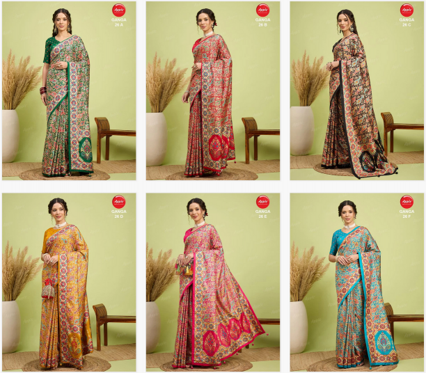 Apple Ganga 26 catalog befresh sarees surat