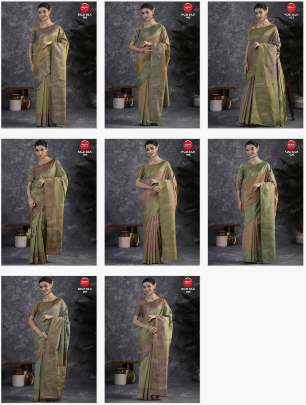 Apple Kozi Silk Vol 4 catalog apple sarees pvt ltd surat