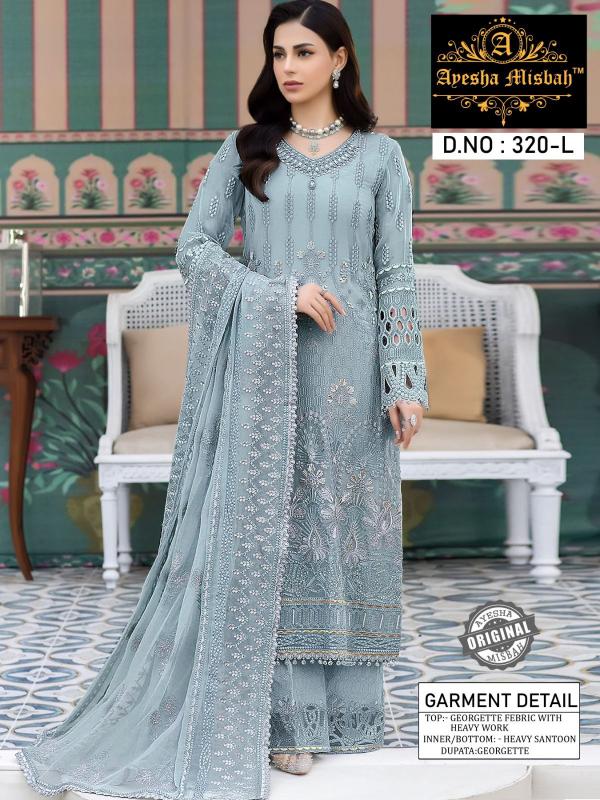 Ayesha Misbah 320 G To L catalog pakistani suits in india