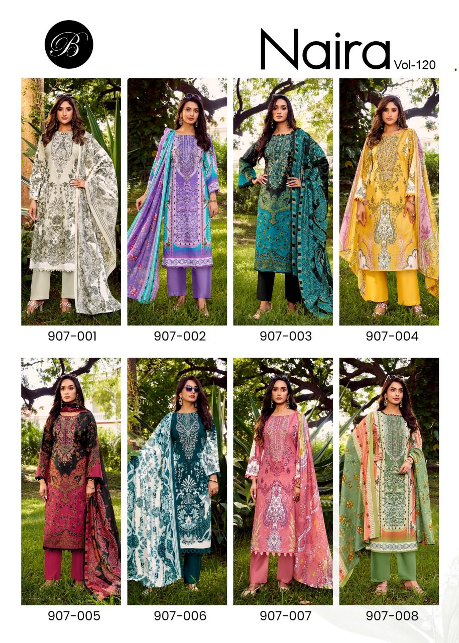 Belliza Naira Vol 120 catalog dress materials wholesaller