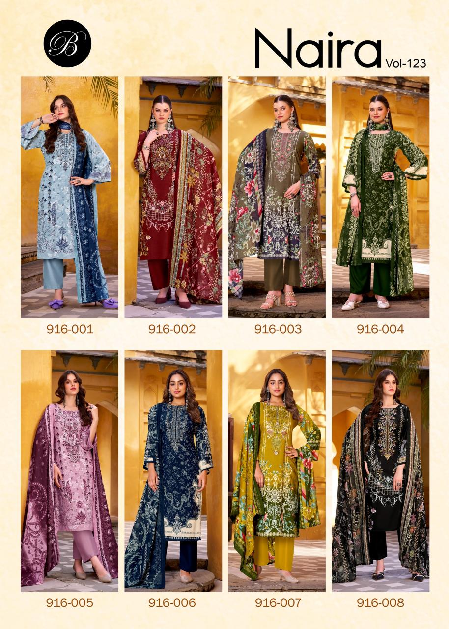 Belliza Naira Vol 123 catalog dress material wholesale dealers