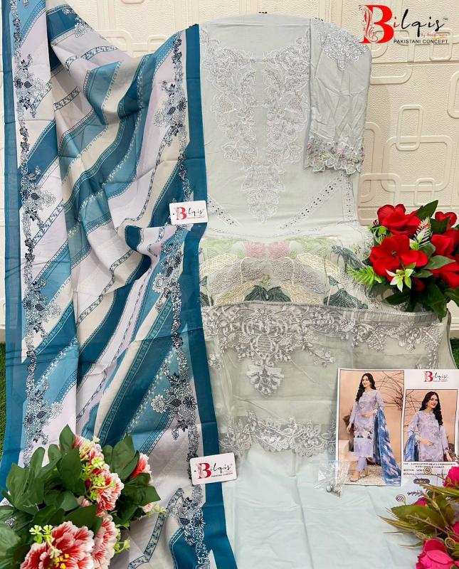 Bilqis B 206 A TO D catalog pakistani simple suit trouser