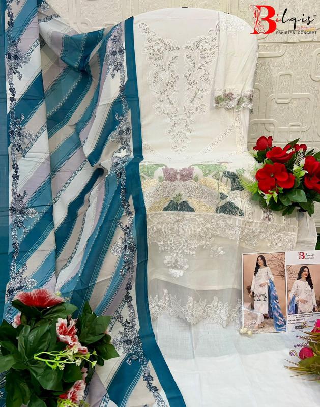 Bilqis B 206 A TO D catalog pakistani simple suit trouser