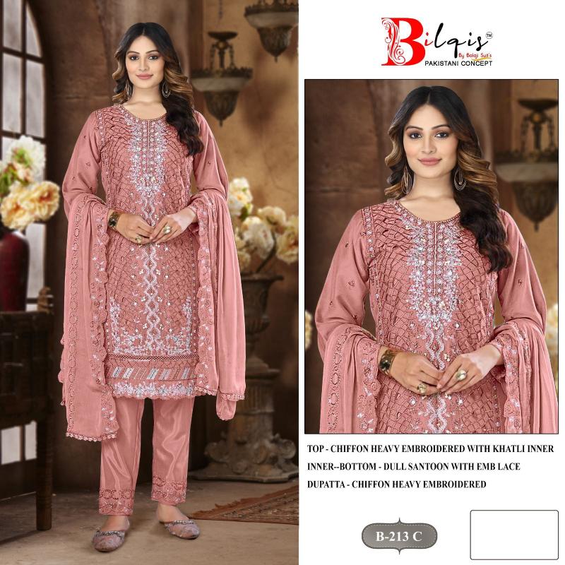 Bilqis B 213 A TO D catalog fat woman and pakistani suit