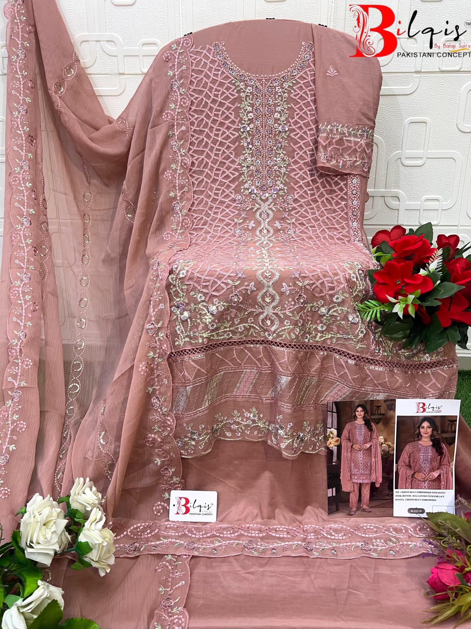 Bilqis B 213 A TO D catalog fat woman and pakistani suit