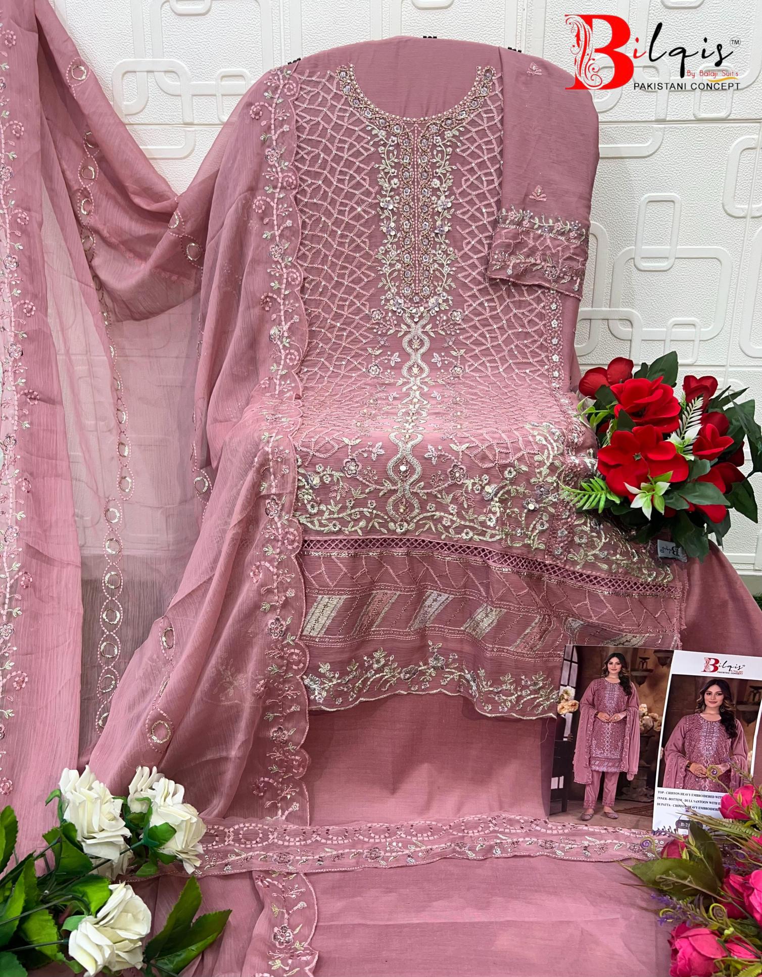 Bilqis B 213 A TO D catalog fat woman and pakistani suit