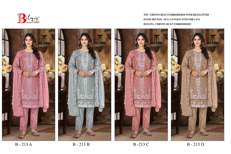 Bilqis B 213 A TO D catalog fat woman and pakistani suit