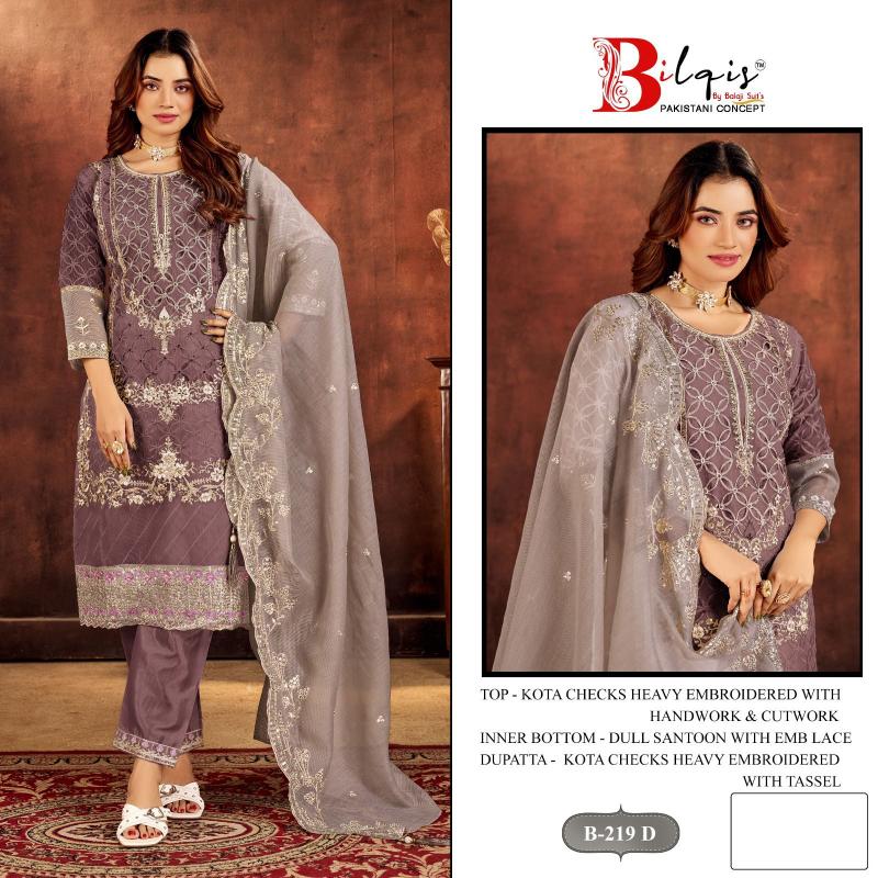 Bilqis B 219 A TO D catalog pakistani suits designs 2025