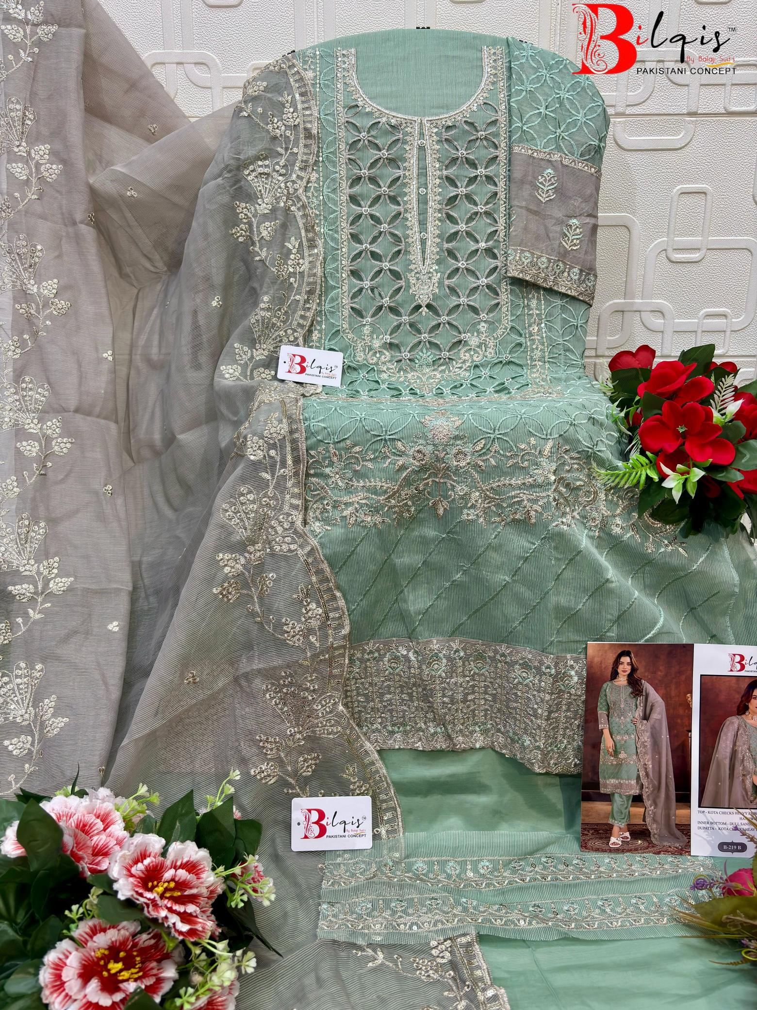 Bilqis B 219 A TO D catalog pakistani suits designs 2025