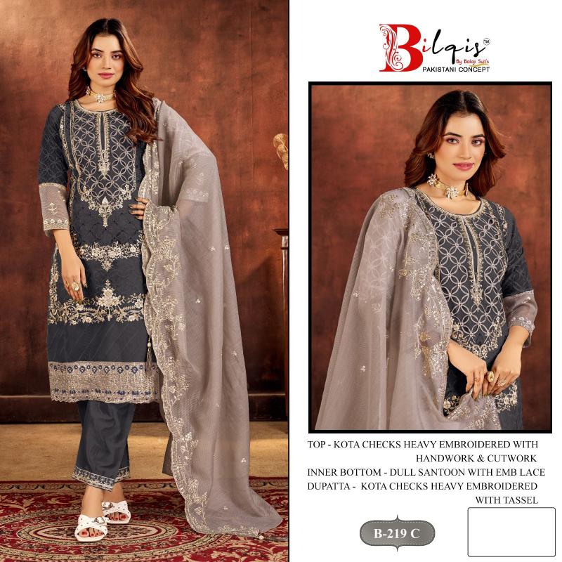 Bilqis B 219 A TO D catalog pakistani suits designs 2025