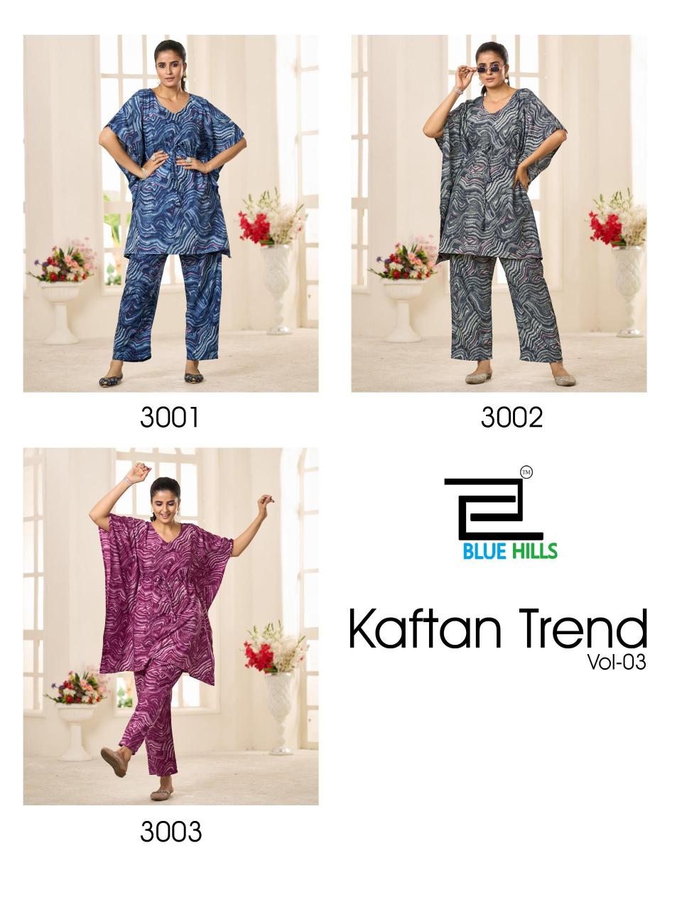 Blue Hills Kaftan trend vol 3 catalog branded Kaftan kurti wholesale
