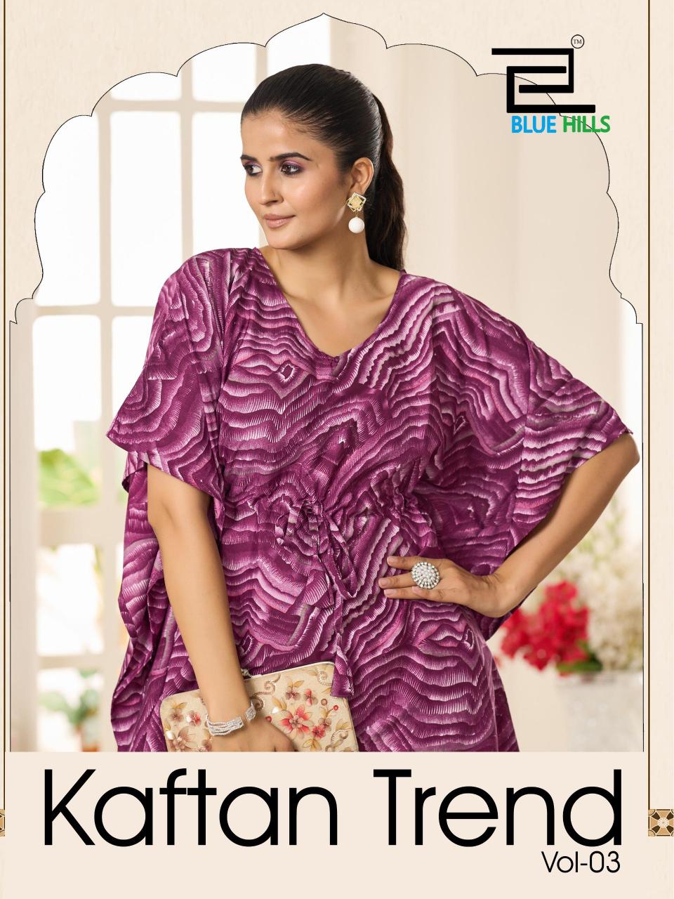 Blue Hills Kaftan trend vol 3 catalog branded Kaftan kurti wholesale