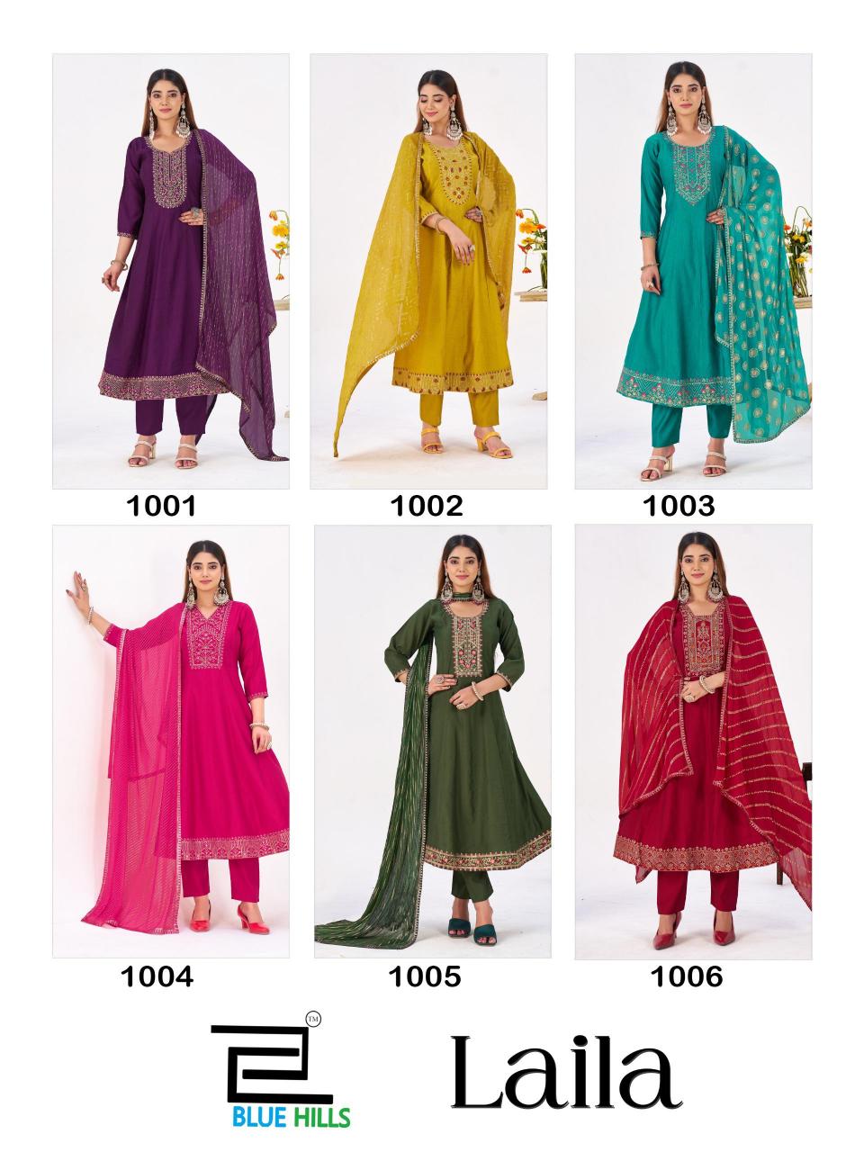 Blue Hills Laila catalog office wear kurtis wholesale