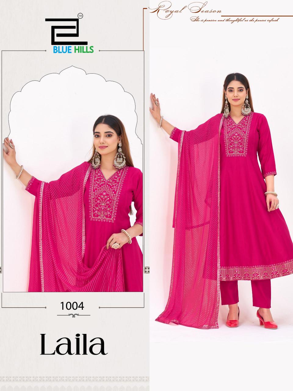 Blue Hills Laila catalog office wear kurtis wholesale