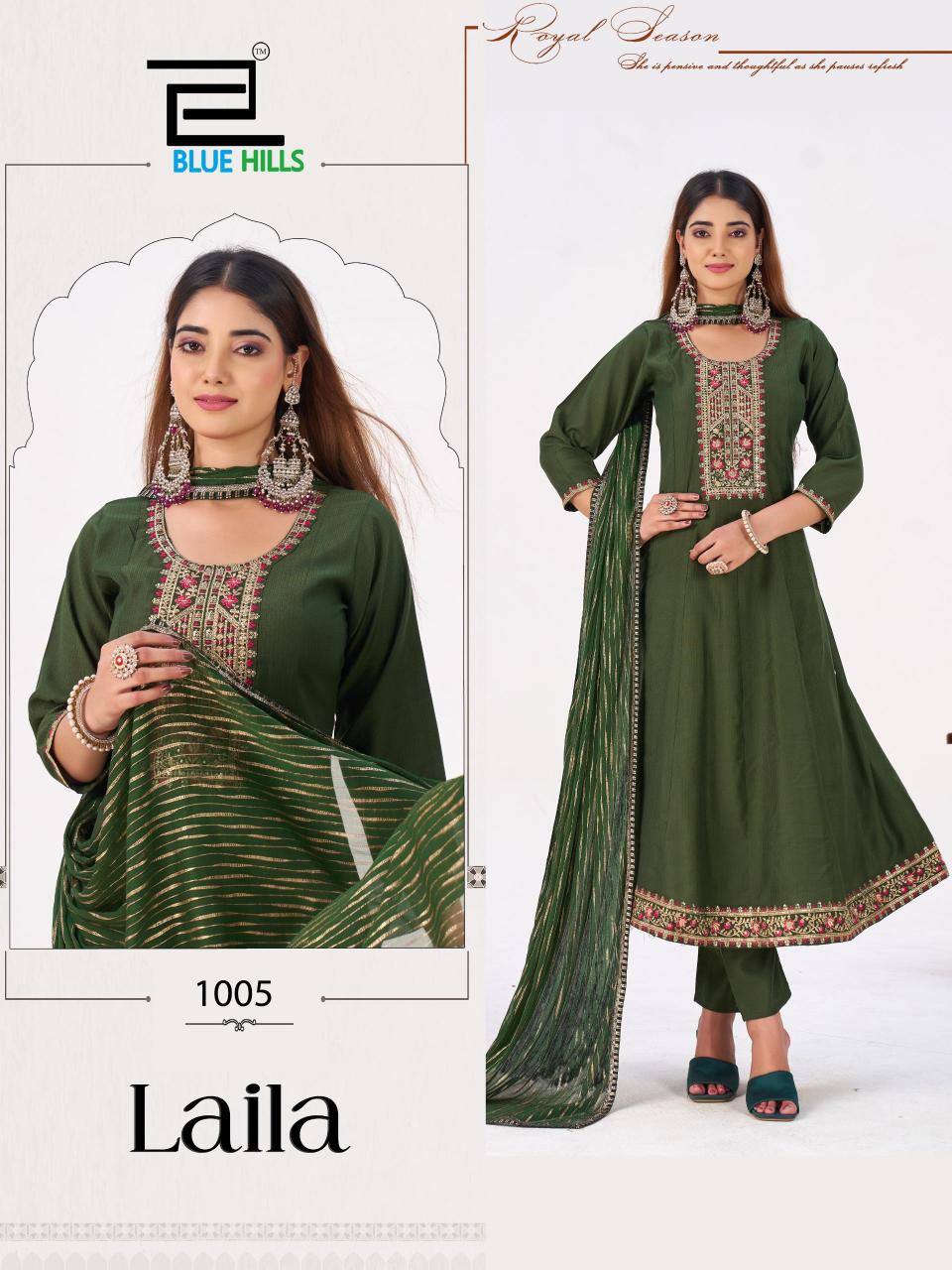 Blue Hills Laila catalog office wear kurtis wholesale