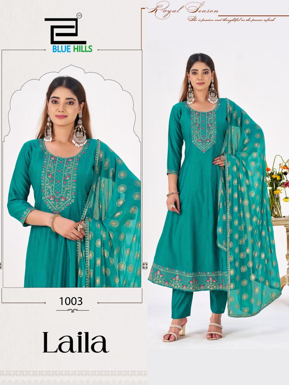 Blue Hills Laila catalog office wear kurtis wholesale
