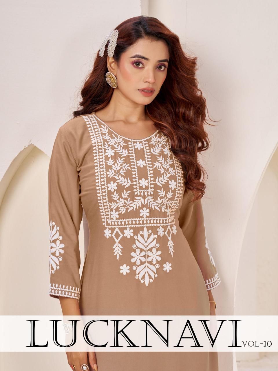Blue Hills Lucknavi vol 10 catalog agc kurtis wholesale