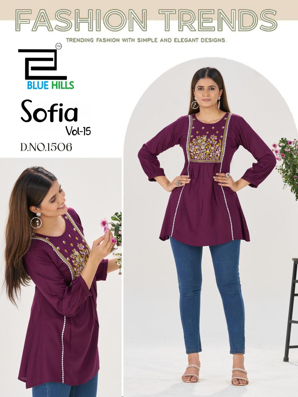 Blue Hills Sofia vol 15 catalog exclusive kurtis wholesale
