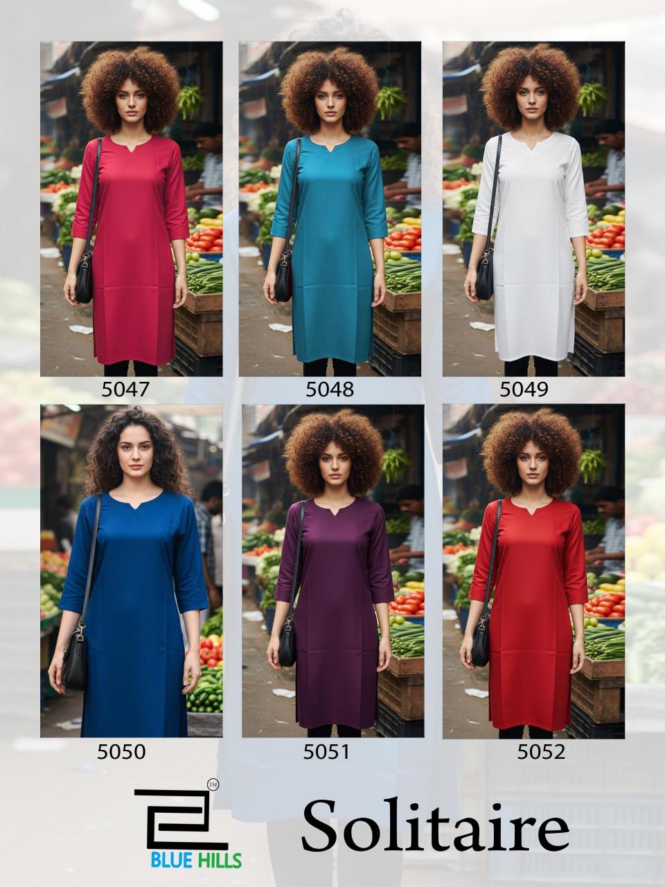 Blue Hills Solitaire catalog wholesale rayon kurtis