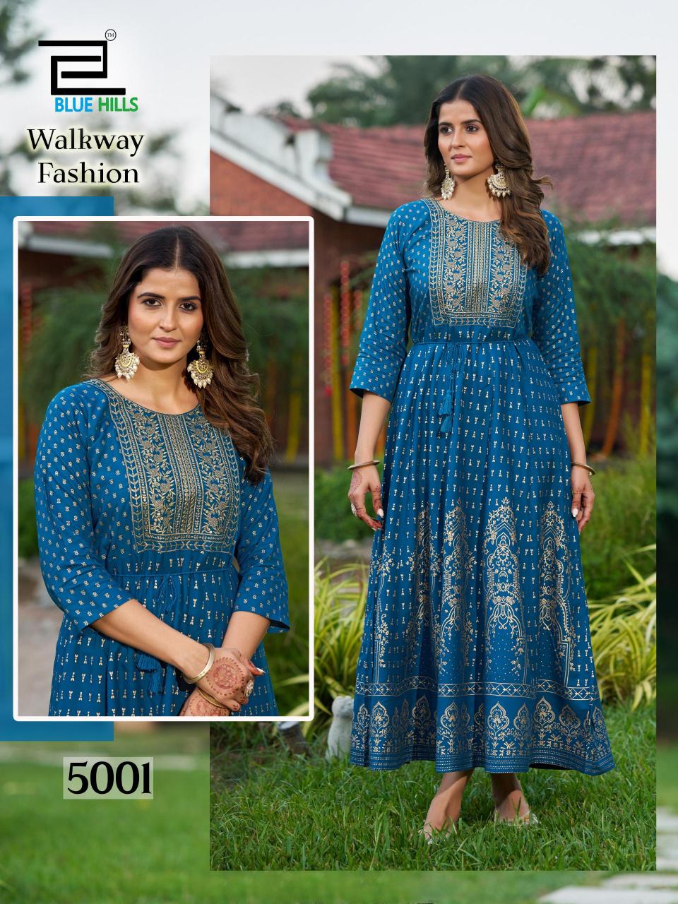 Blue Hills Walkway Fashion catalog kurti wholesale rate