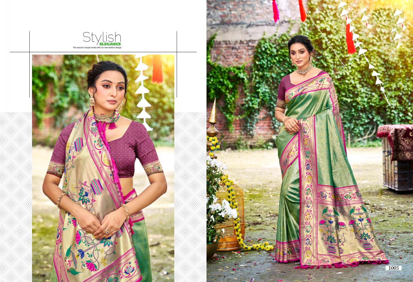 Bunawat - Aadya SIlk Sangam Prints SILK Woven Work Traditional Saree
