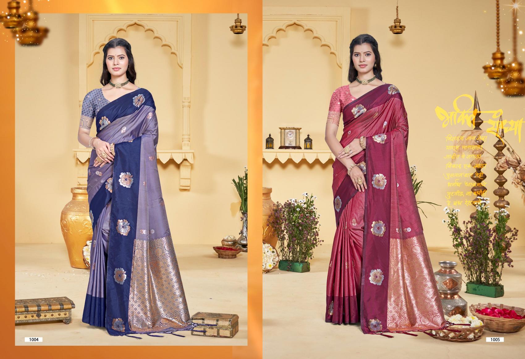 Bunawat - Angel SIlk Sangam Prints SILK Woven Work Traditional Saree