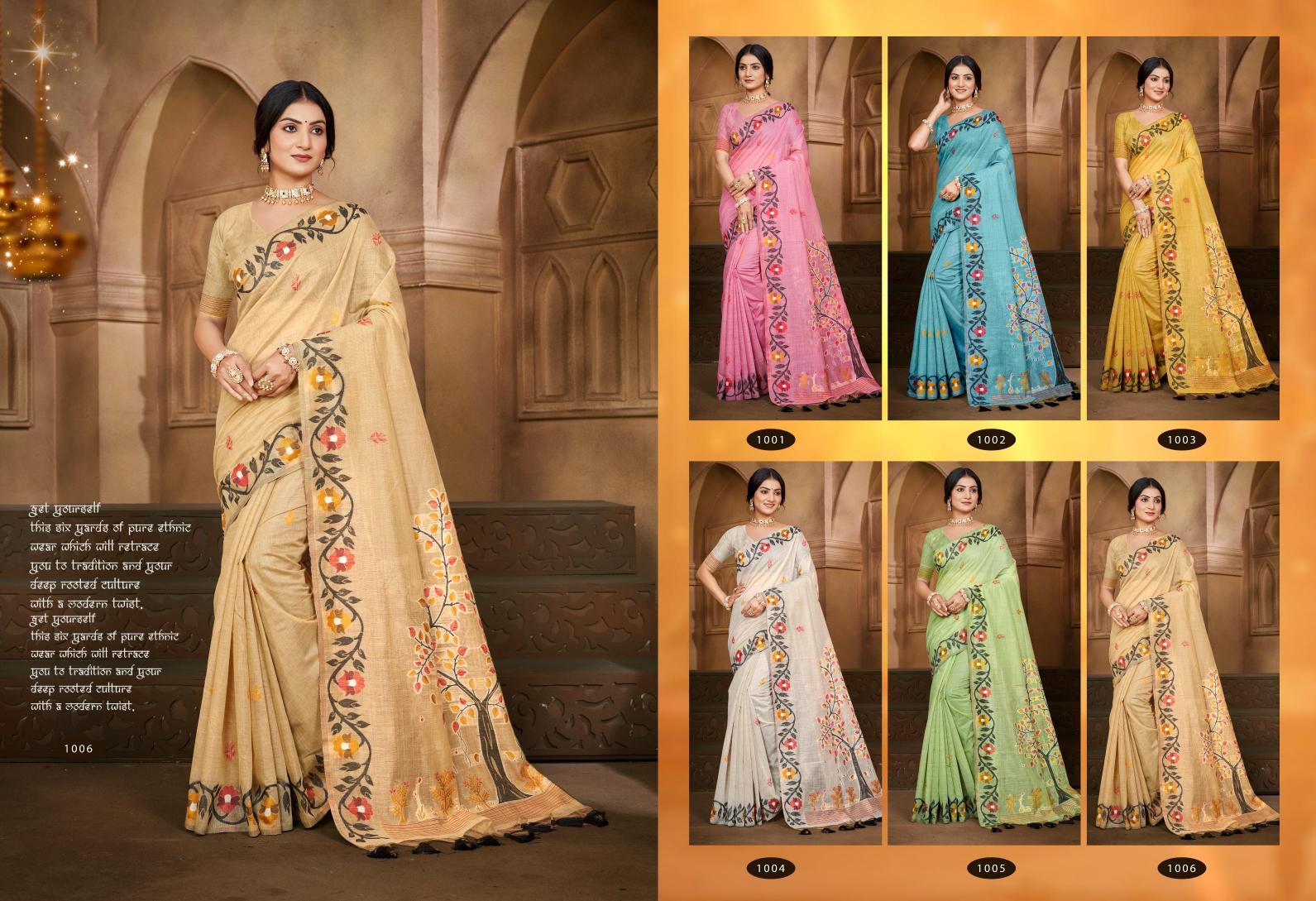 Bunawat - Anurag Cotton Sangam Prints COTTON SILK WITH MEENA Woven Work Traditional Saree