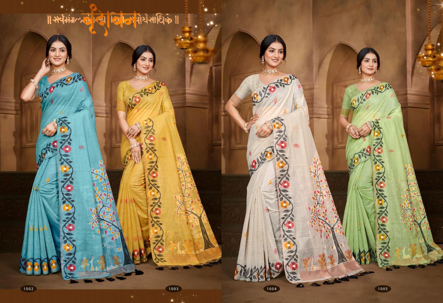 Bunawat - Anurag Cotton Sangam Prints COTTON SILK WITH MEENA Woven Work Traditional Saree