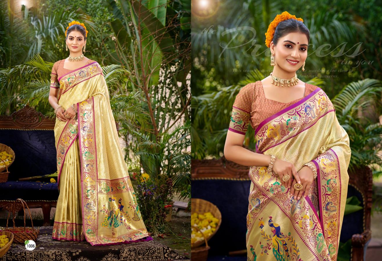 Bunawat - Kanchan Silk Sangam Prints SILK Woven Work Traditional Saree
