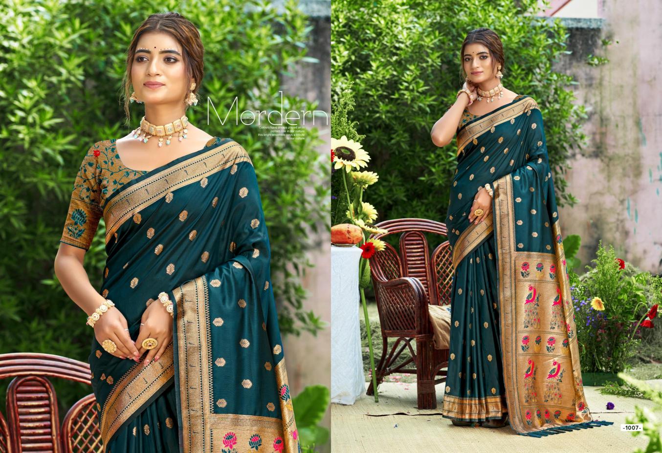 Bunawat - Mala Silk Sangam Prints SILK Woven Work Traditional Saree