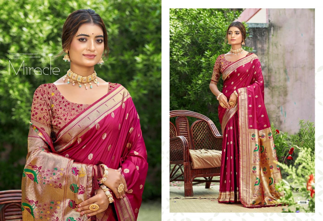 Bunawat - Mala Silk Sangam Prints SILK Woven Work Traditional Saree