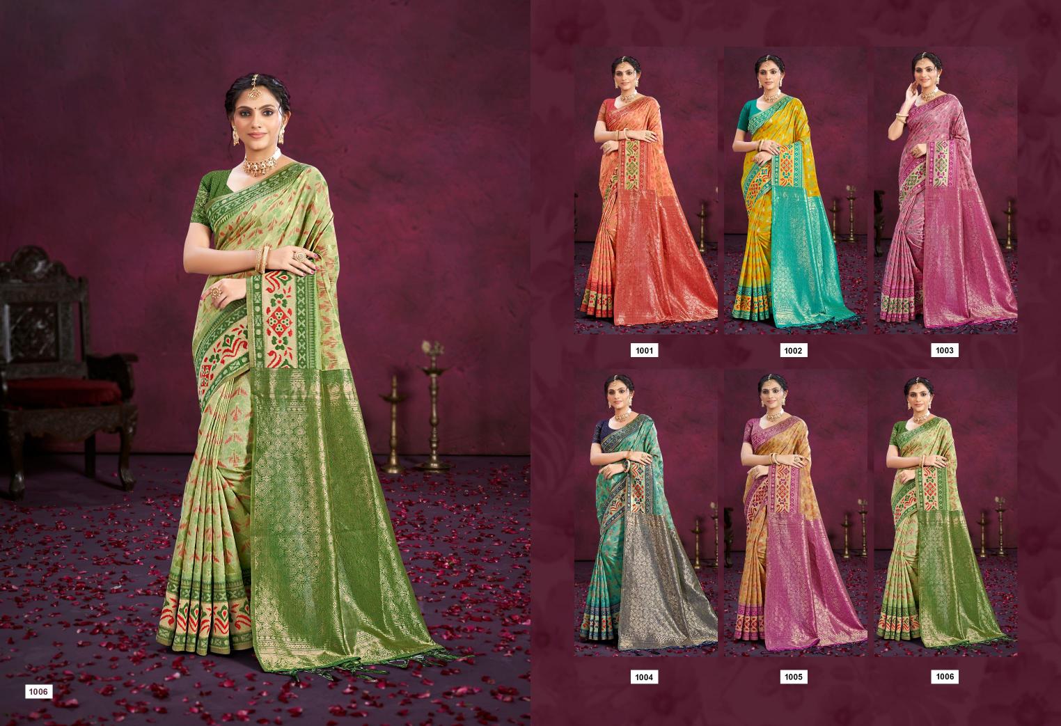 Bunawat - Palki Sangam Prints COTTON SILK WITH MEENA Woven Work Traditional Saree