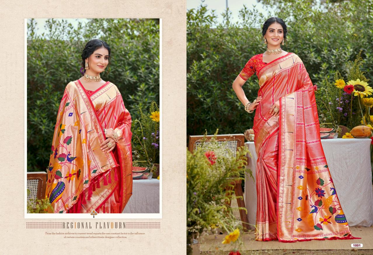 Bunawat - Rithika Silk Sangam Prints SILK Woven Work Traditional Saree