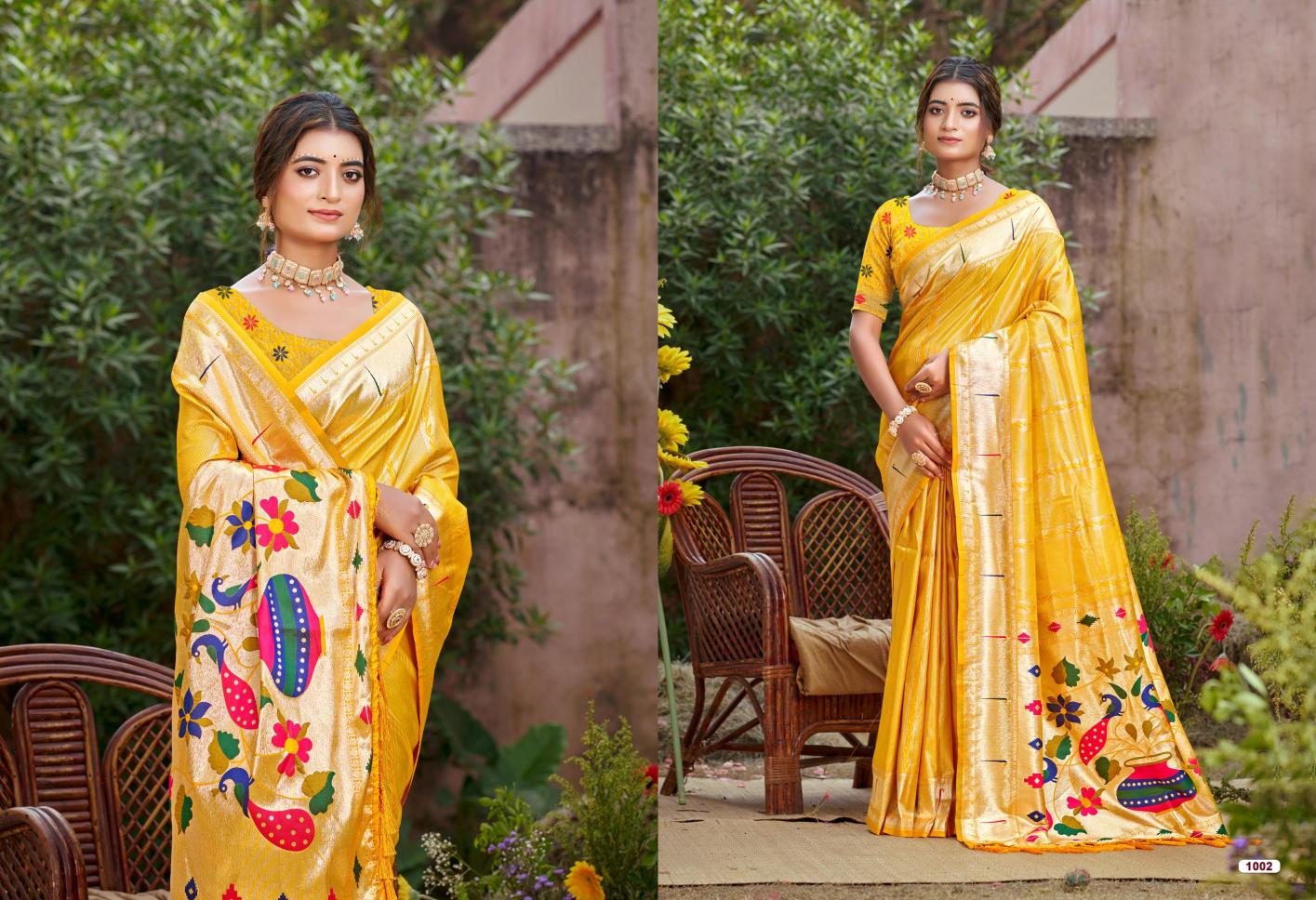 Bunawat - Rithika Silk Sangam Prints SILK Woven Work Traditional Saree