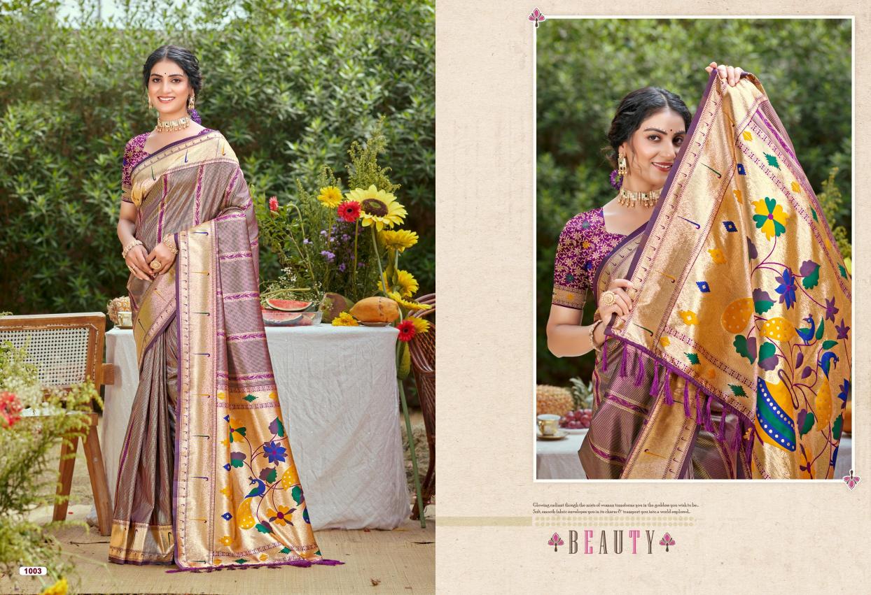 Bunawat - Rithika Silk Sangam Prints SILK Woven Work Traditional Saree