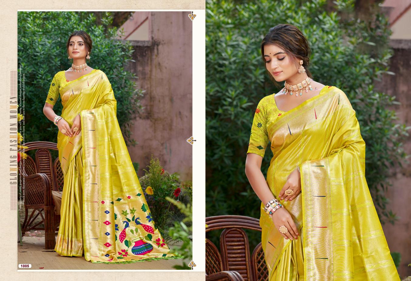 Bunawat - Rithika Silk Sangam Prints SILK Woven Work Traditional Saree