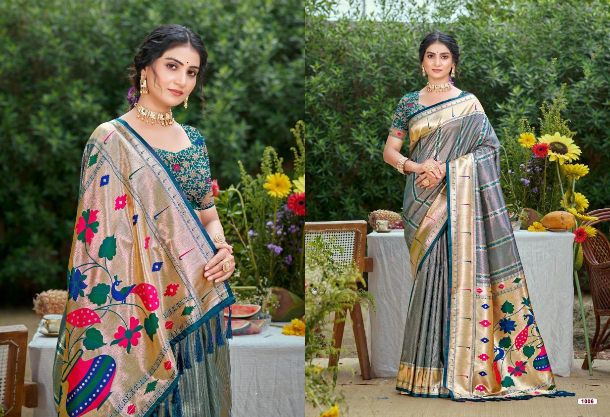 Bunawat - Rithika Silk Sangam Prints SILK Woven Work Traditional Saree