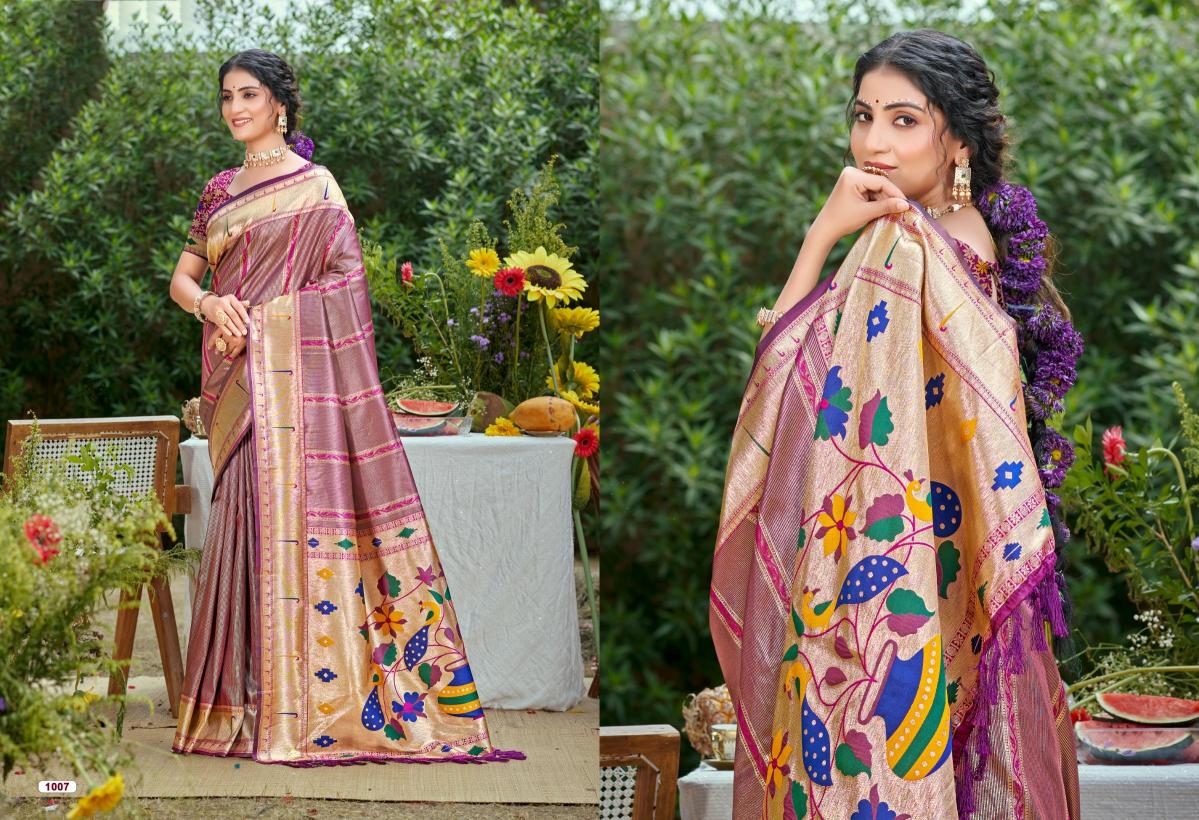 Bunawat - Rithika Silk Sangam Prints SILK Woven Work Traditional Saree