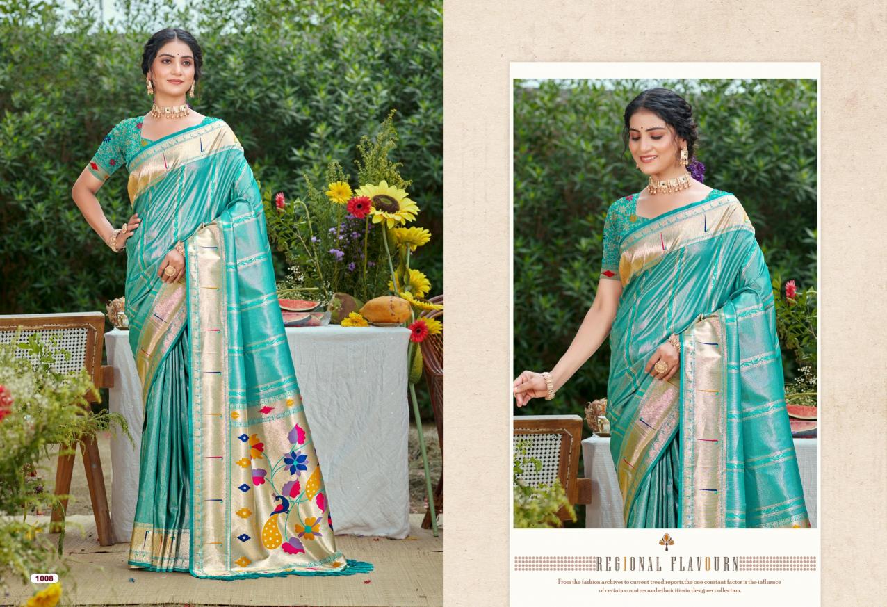 Bunawat - Rithika Silk Sangam Prints SILK Woven Work Traditional Saree