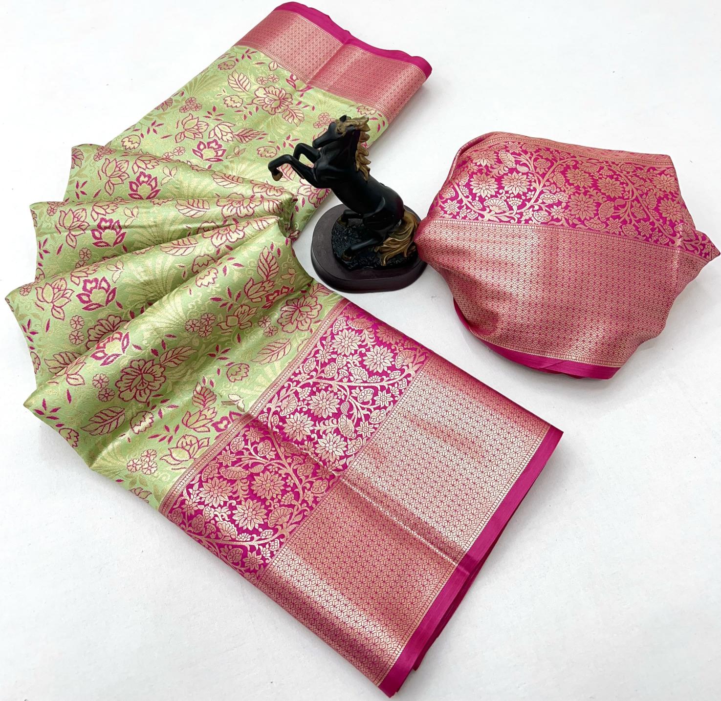 Dazira Kanjivaram Silk catalog wholesale saree dealers 