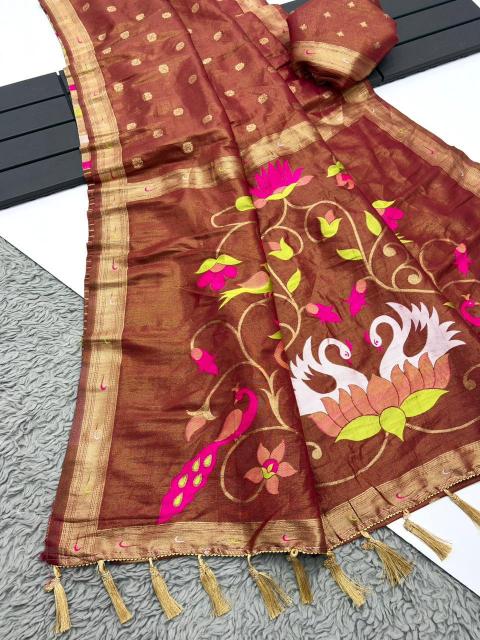 Dazira Organza Tissue silk catalog organza silk saree in surat