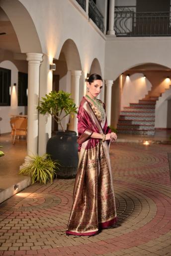 Dazira Soft Khadi Raw silk Vol 2 catalog purple sarees surat